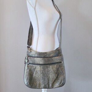 Travelon Crossbody Travel Purse Snake Print Expandable Adjustable Strap